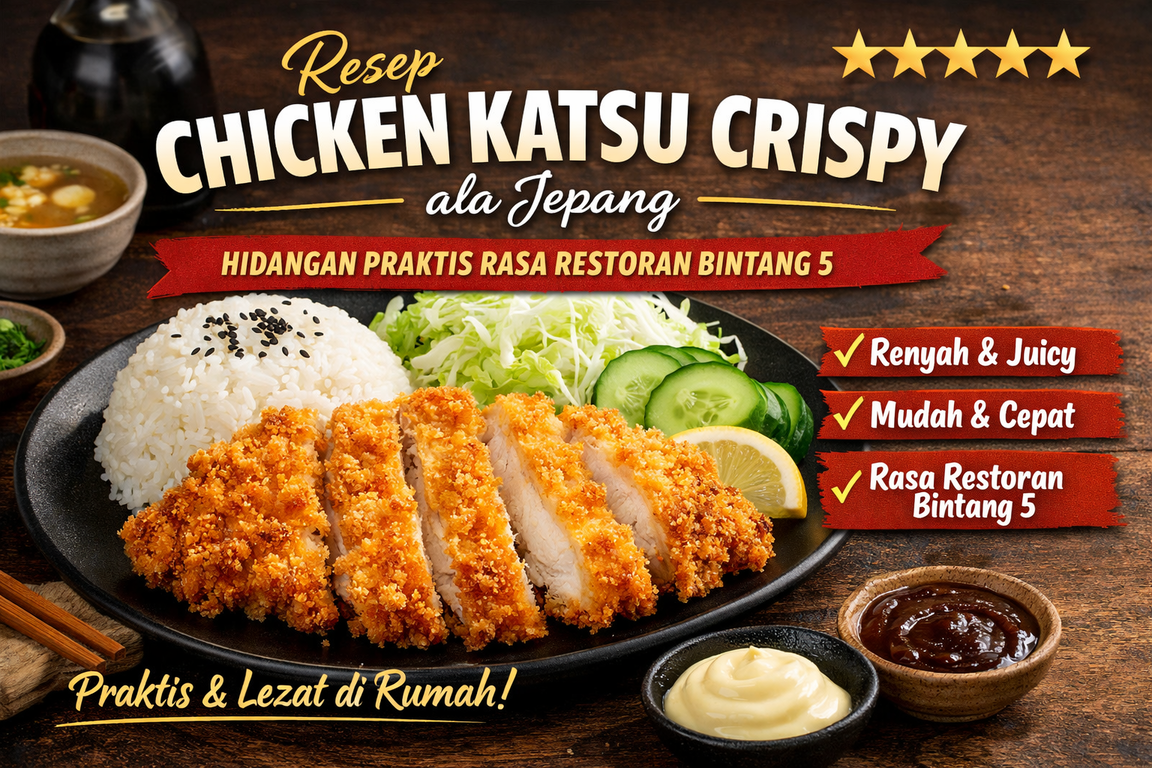 Resep Chicken Katsu Crispy ala Jepang, Hidangan Praktis Rasa Restoran Bintang 5